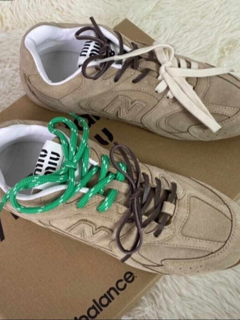NB Miu Miu 530 Suede Shoes